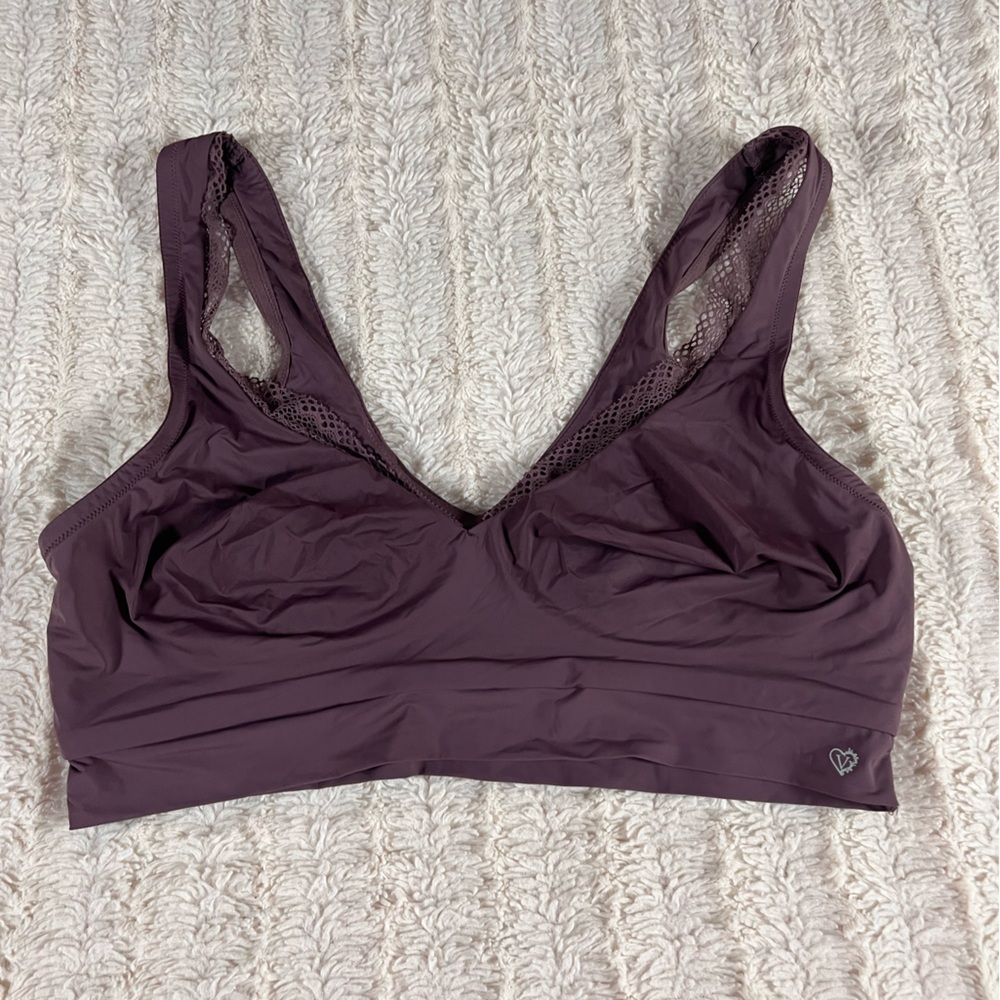 Victoria's Dusty Purple Lace Bralette Wireless 36C NWOT